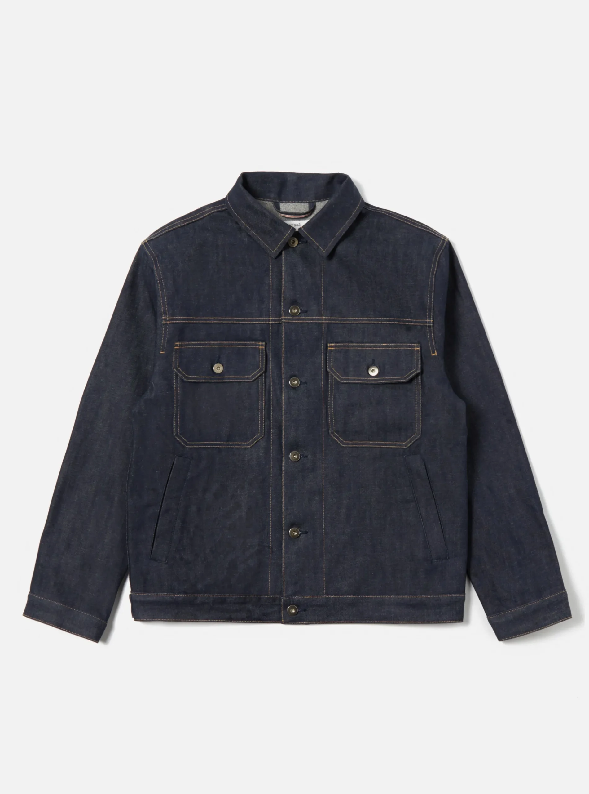 Online Trucker Jacket In Indigo 13Oz Selvedge Denim Men Jackets.