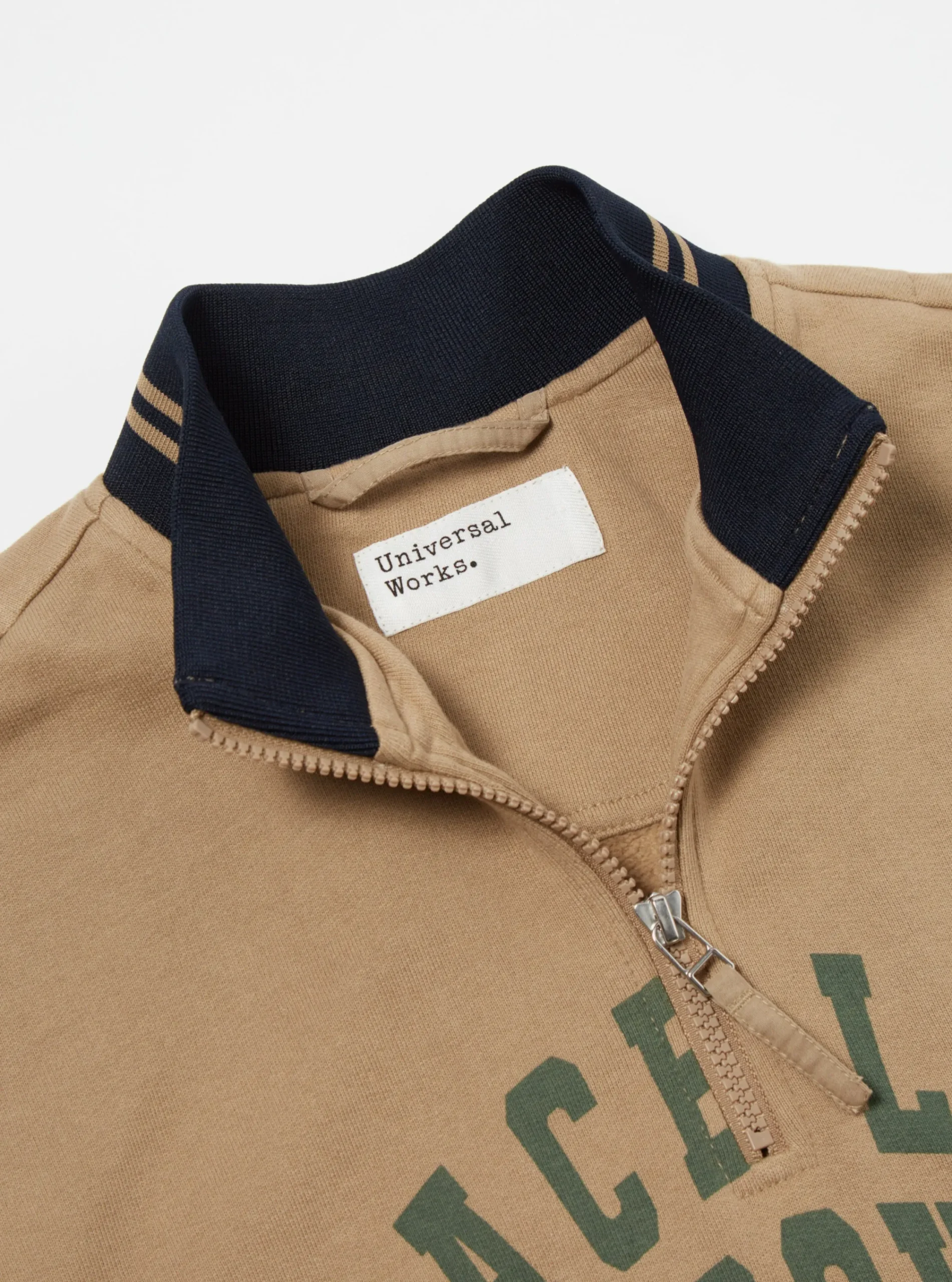 Cheap Vale Half Zip In Sand Brushback Sweat Pl&S Men Tees & Sweats.