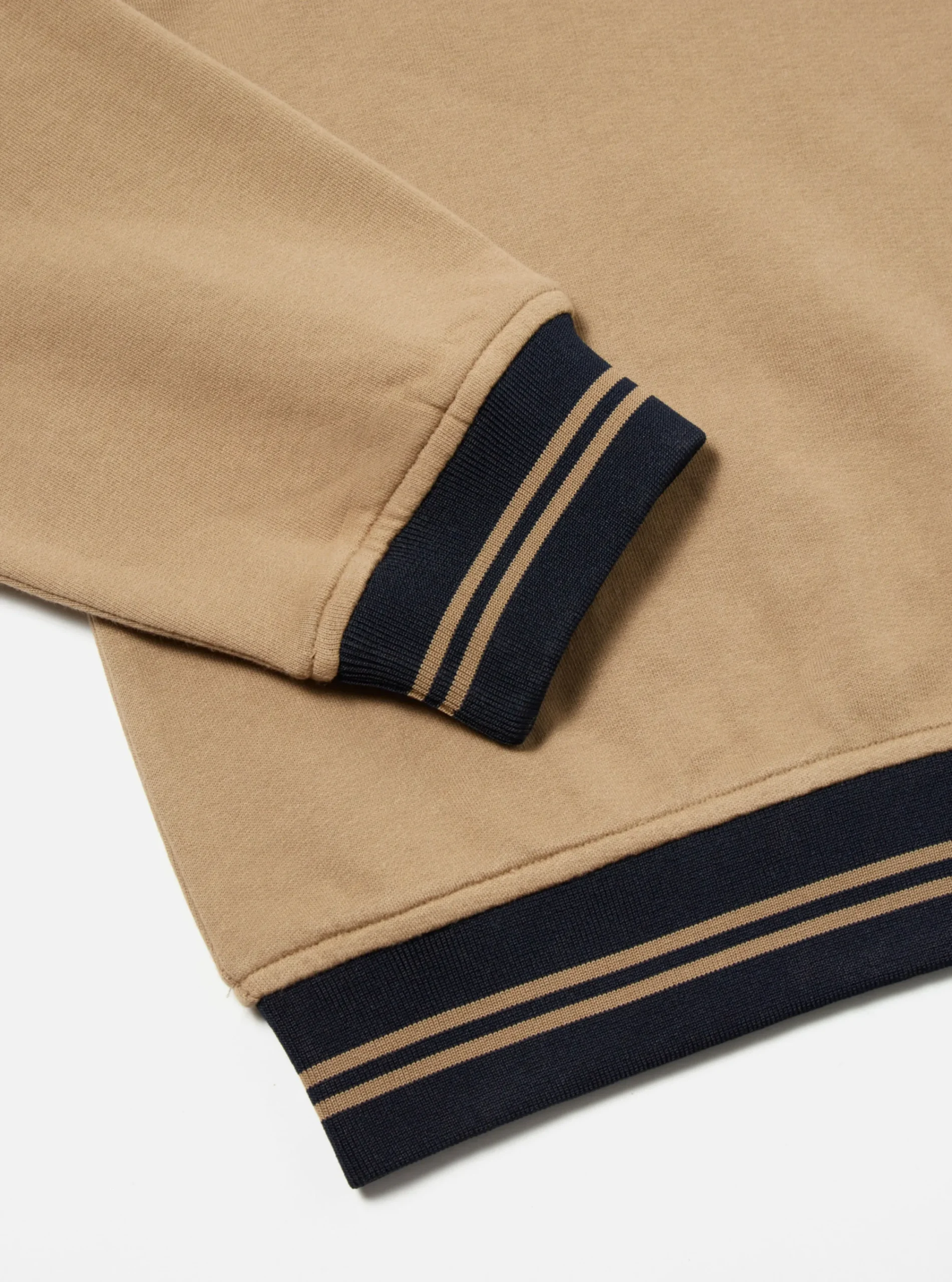 Cheap Vale Half Zip In Sand Brushback Sweat Pl&S Men Tees & Sweats.