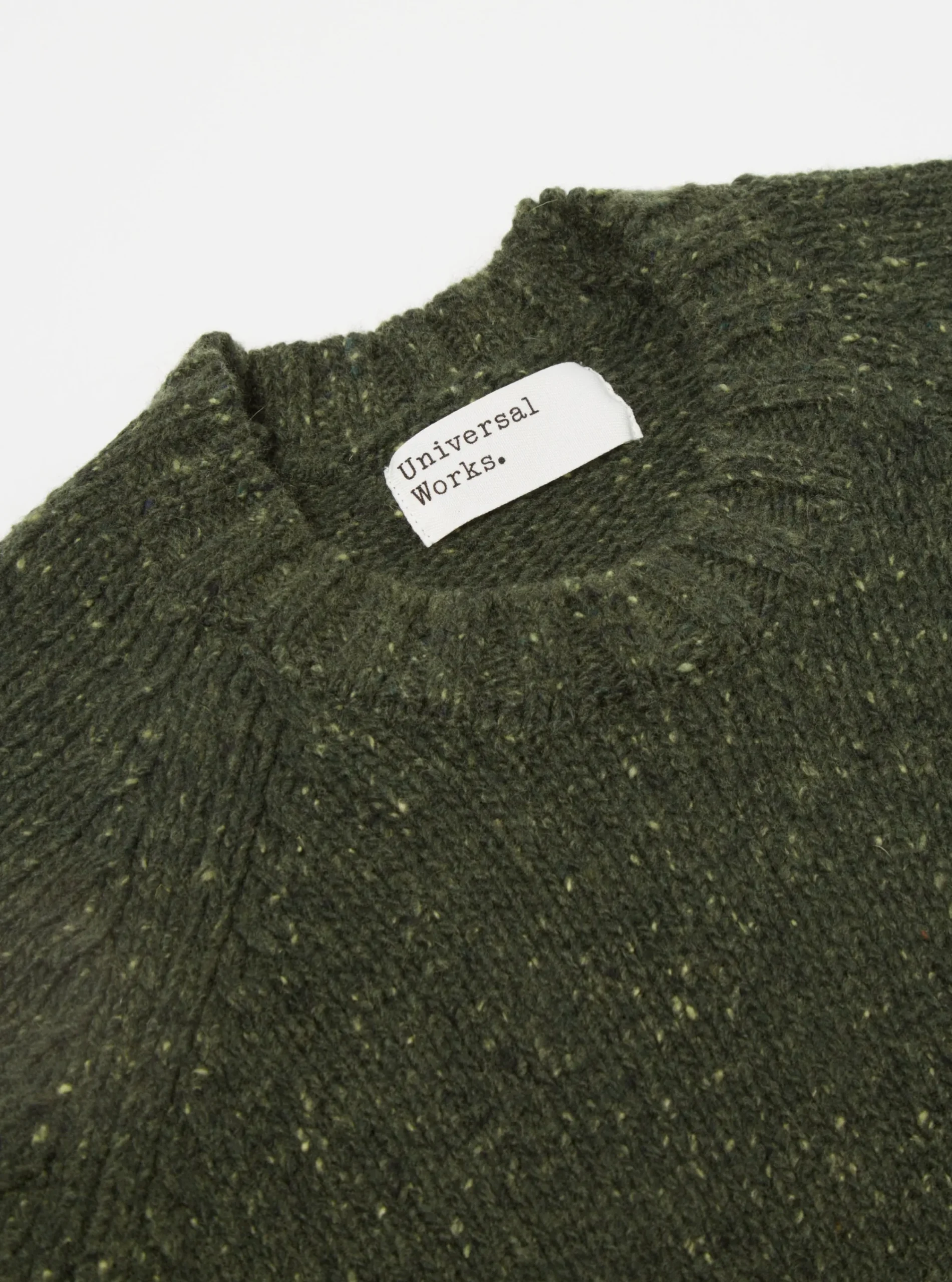 Outlet Vincent Crew In Olive Mix Lambswool Fleck Men Knitwear.