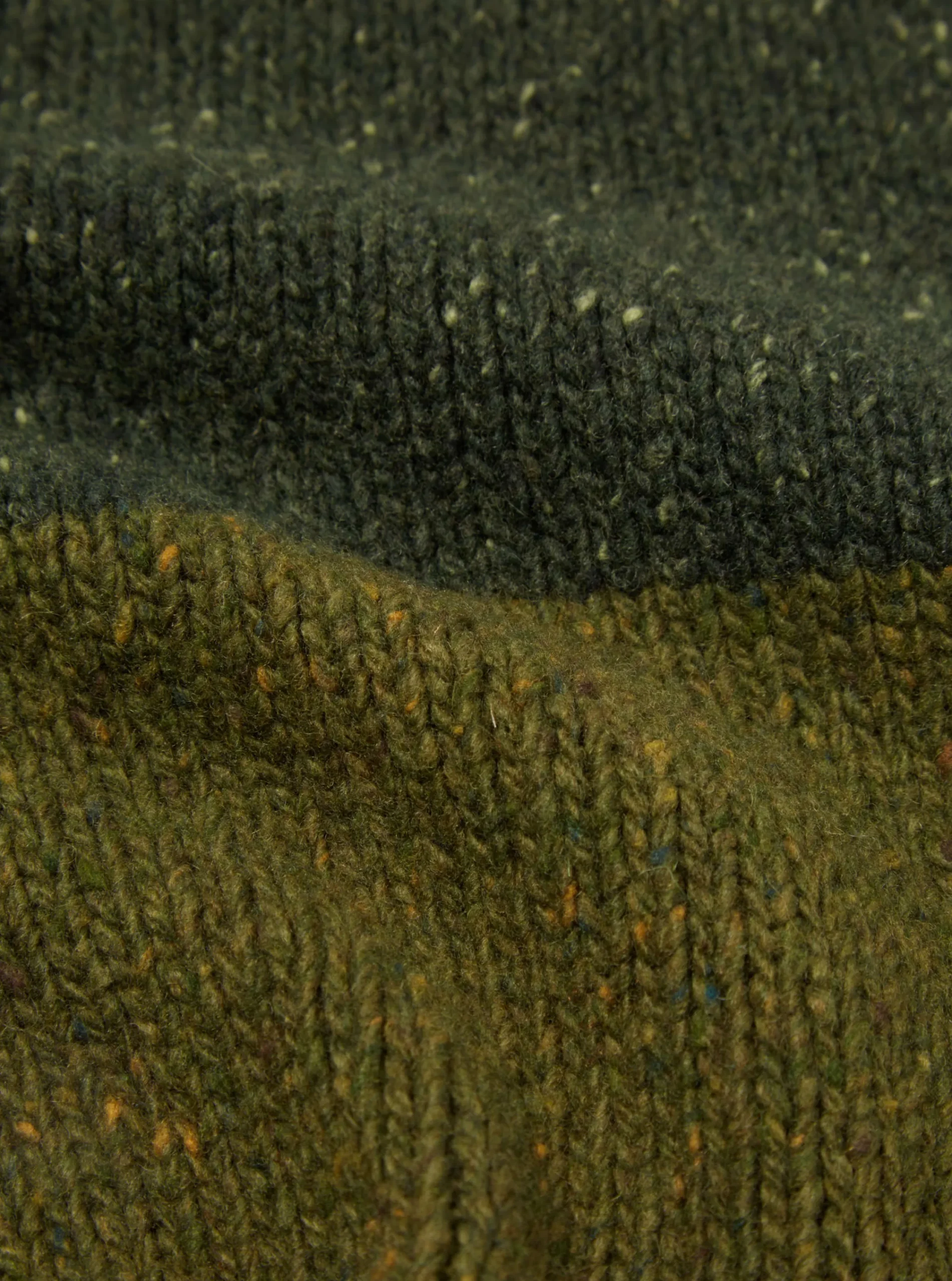 Outlet Vincent Crew In Olive Mix Lambswool Fleck Men Knitwear.