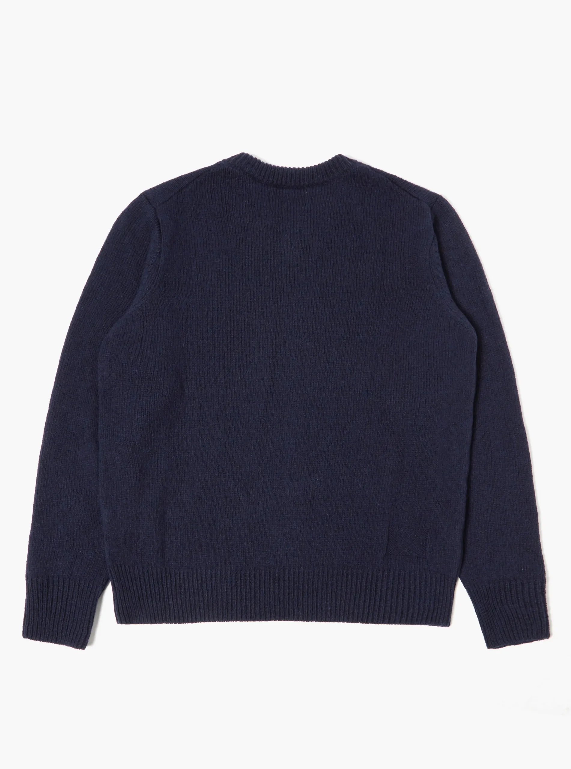 New V Neck Sweater In Navy Eco Wool Men Knitwear.
