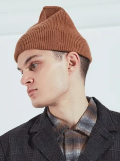 Outlet Watch Cap In Camel Italian Wool Men Accessories.