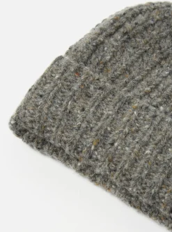 Best Watch Cap In Grey Lambswool Fleck Men Accessories.