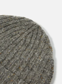 Best Watch Cap In Grey Lambswool Fleck Men Accessories.