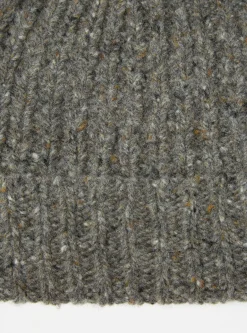 Best Watch Cap In Grey Lambswool Fleck Men Accessories.