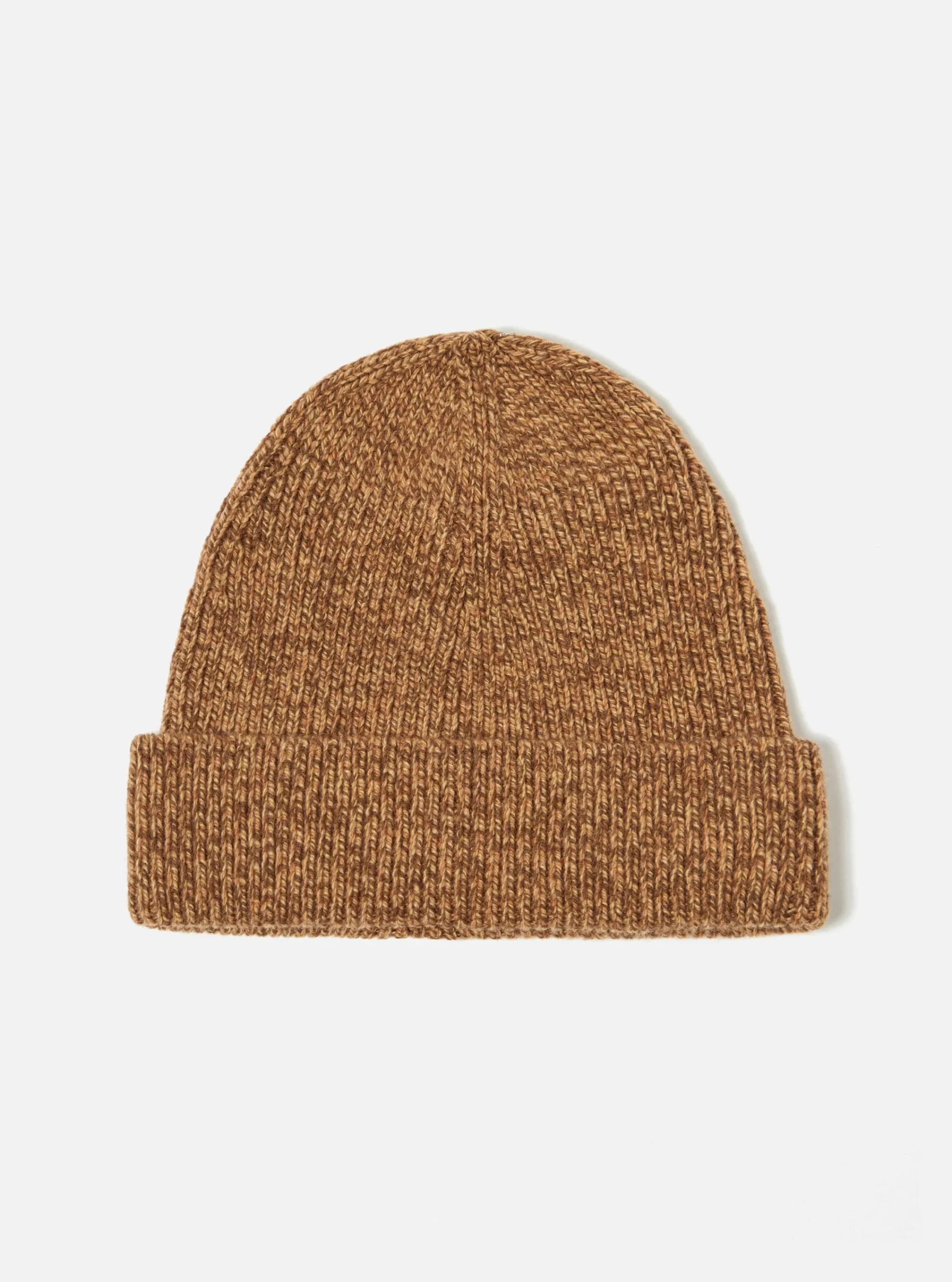 New Watch Cap In Light Brown Twisted Italian Wool Men Accessories.