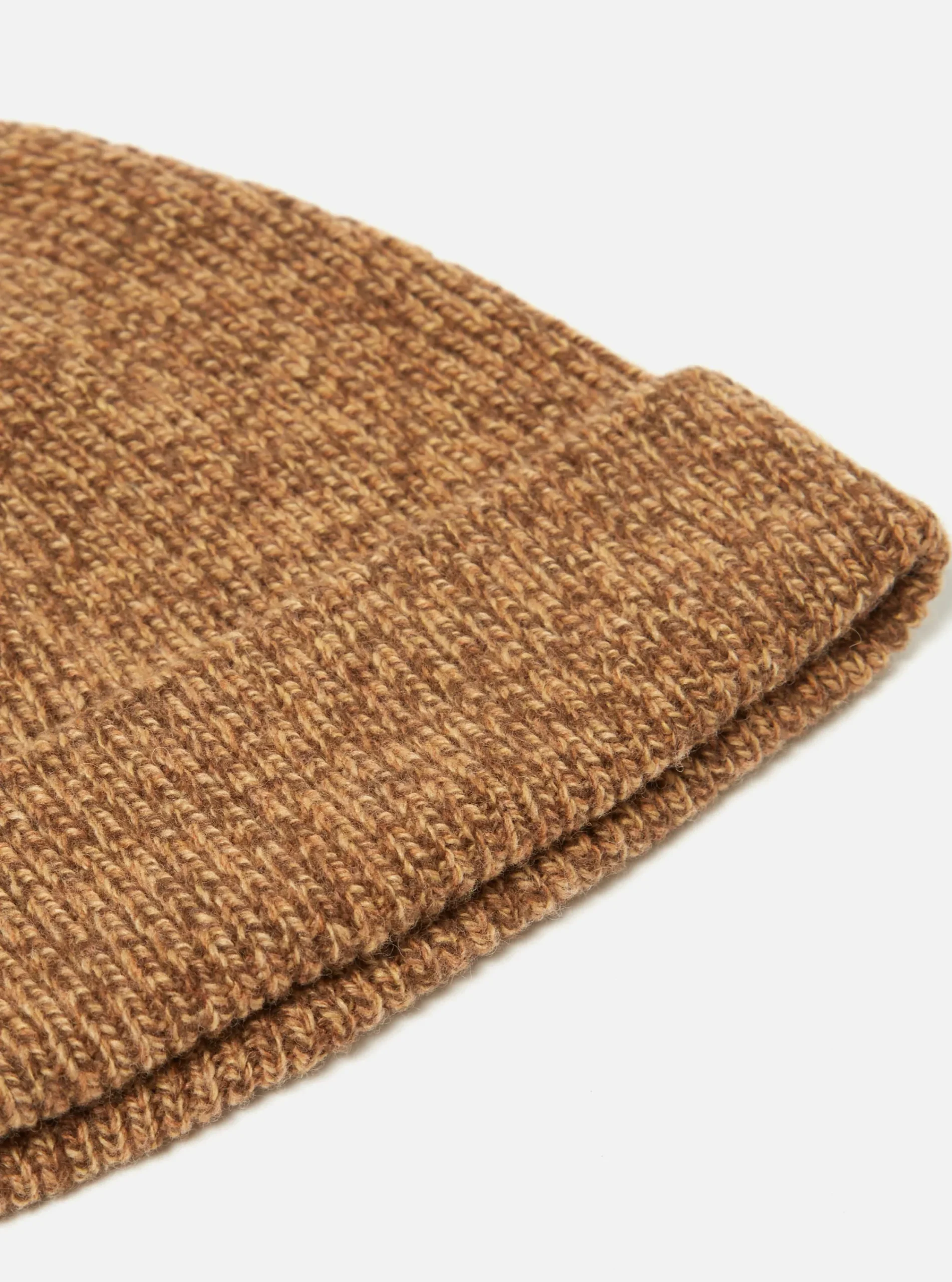 New Watch Cap In Light Brown Twisted Italian Wool Men Accessories.