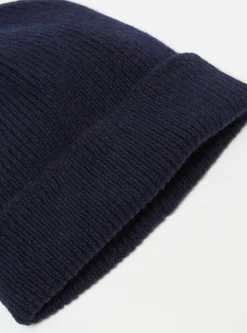 Outlet Watch Cap In Navy Eco Wool Men Accessories.