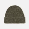 Cheap Watch Cap In Olive Twisted Italian Wool Men Accessories.