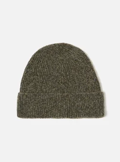 Cheap Watch Cap In Olive Twisted Italian Wool Men Accessories.