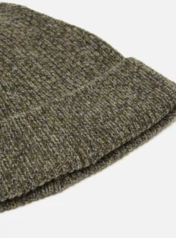 Cheap Watch Cap In Olive Twisted Italian Wool Men Accessories.