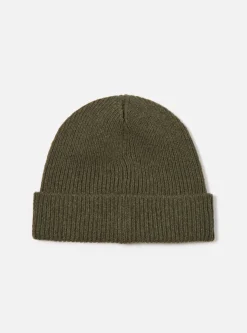 Store Watch Cap In Olive Eco Wool Men Accessories.