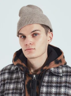 Store Watch Cap In Oatmeal Eco Wool Men Accessories.