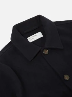 Fashion Watchman Ii Jacket In Navy Recycled Soft Wool Men Jackets.