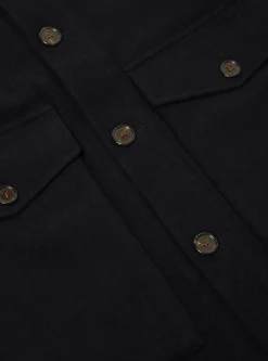Fashion Watchman Ii Jacket In Navy Recycled Soft Wool Men Jackets.
