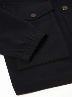 Fashion Watchman Ii Jacket In Navy Recycled Soft Wool Men Jackets.