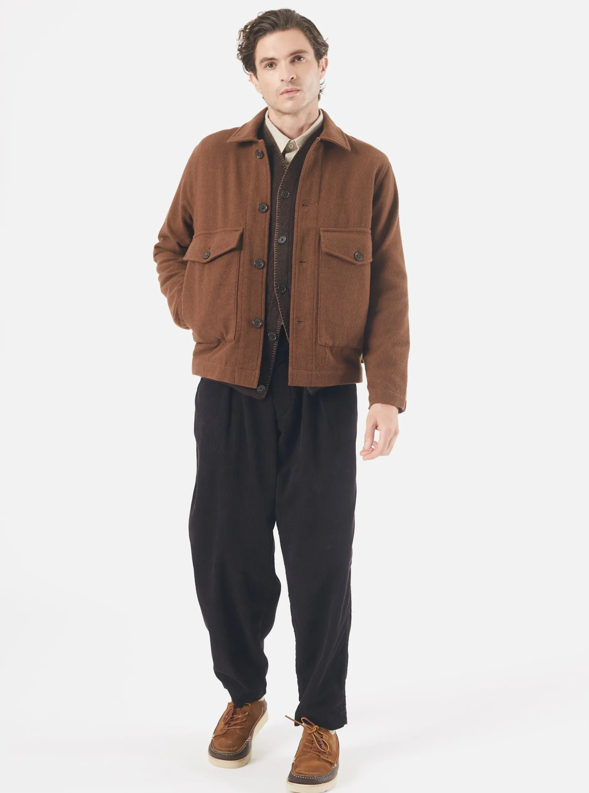 Online Watchman Ii Jacket In Cumin Recycled Soft Wool Men Jackets.