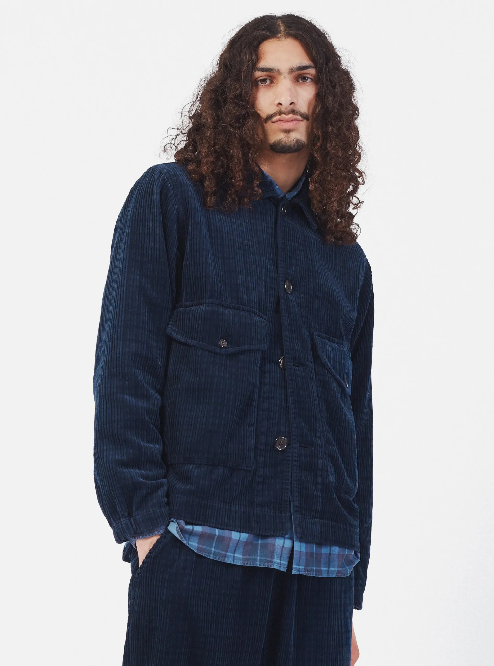 Discount Watchman Ii Jacket In Navy Houndstooth Cord Men Jackets.