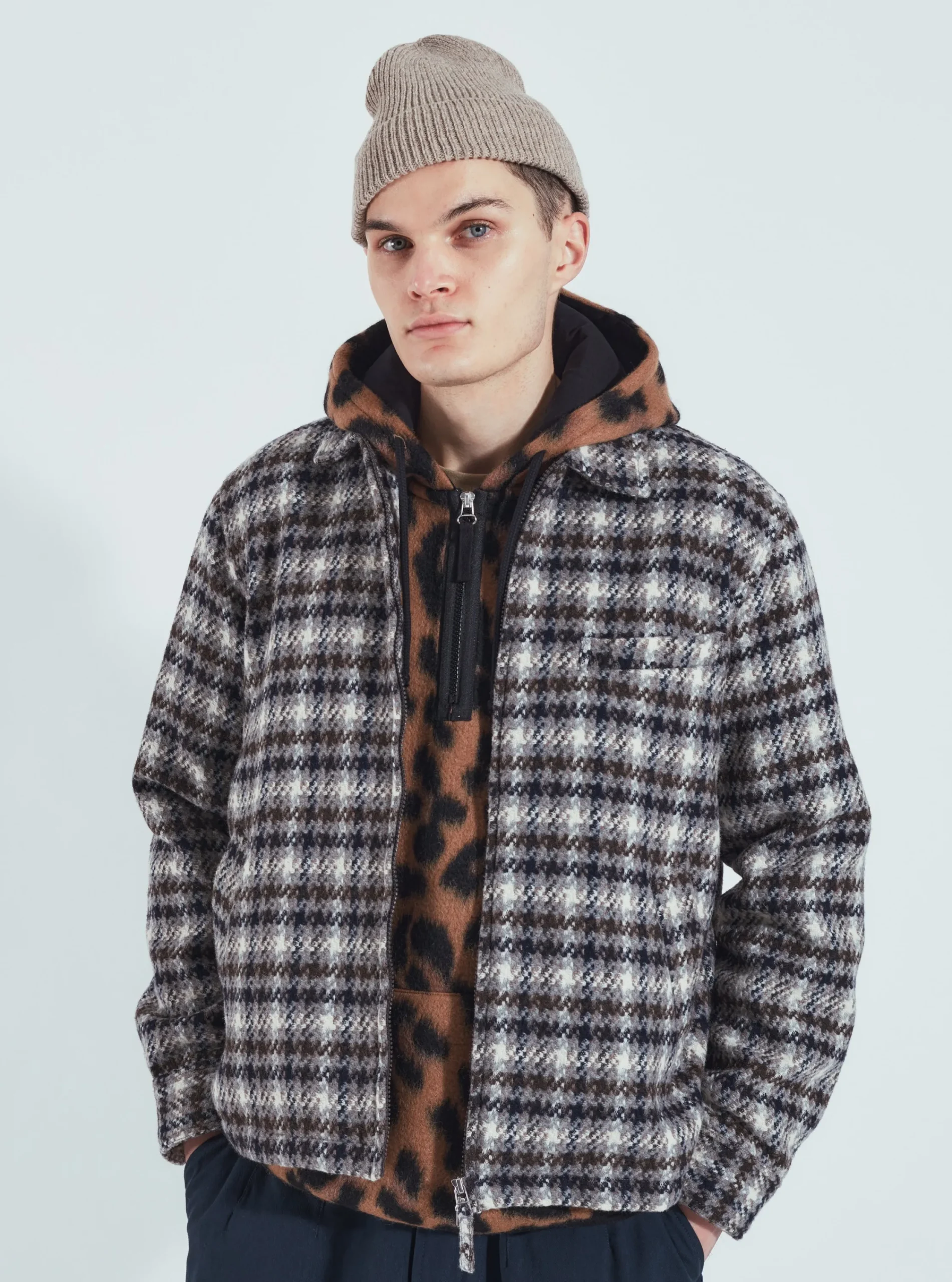 Best Sale Windcheater Ii In Grey Cortina Tweed Men Jackets.