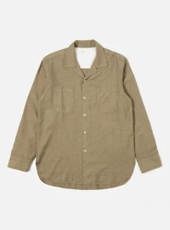 Cheap Work Shirt In Olive It Brushed Twill Men Shirts.