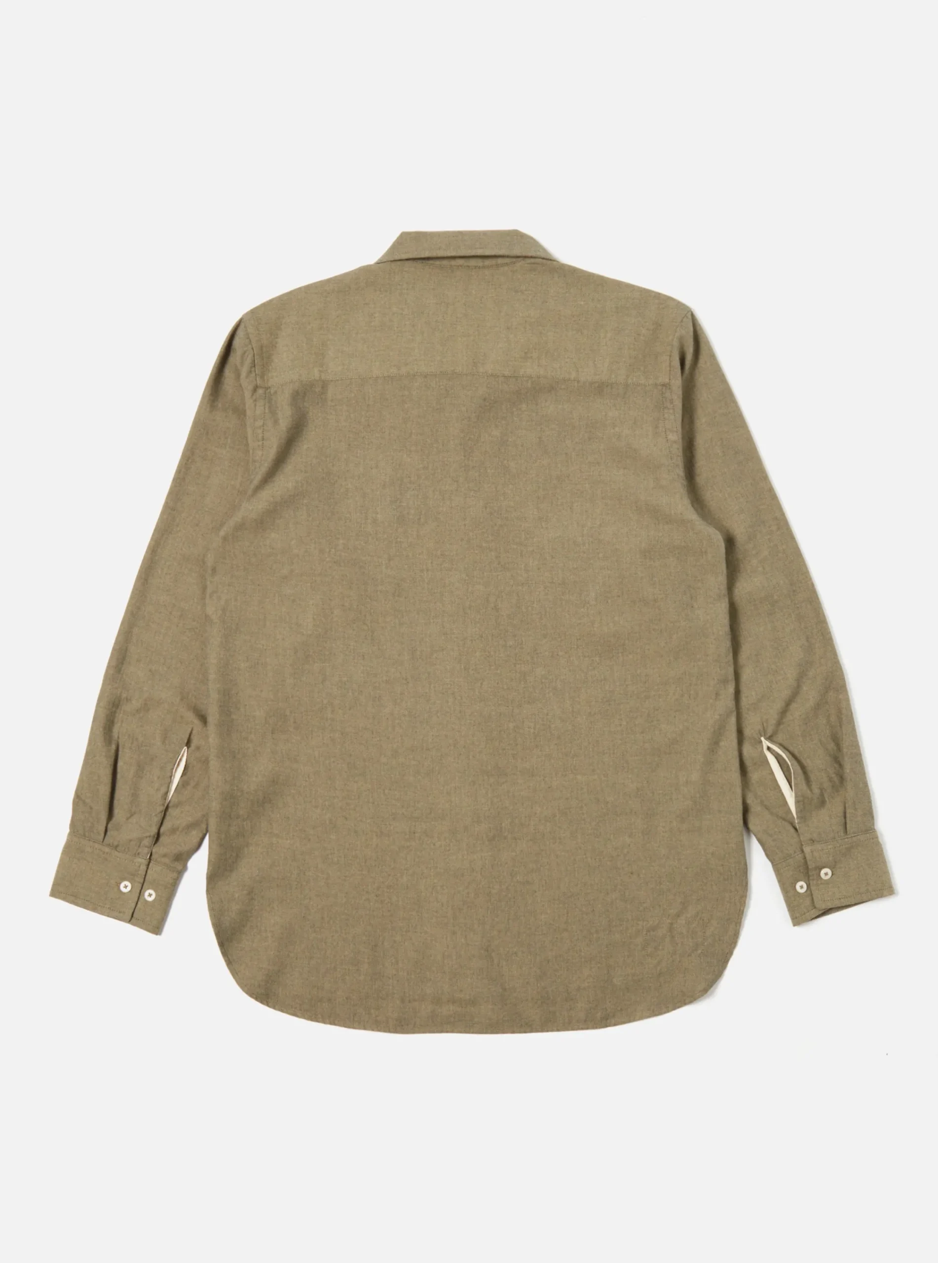 Cheap Work Shirt In Olive It Brushed Twill Men Shirts.
