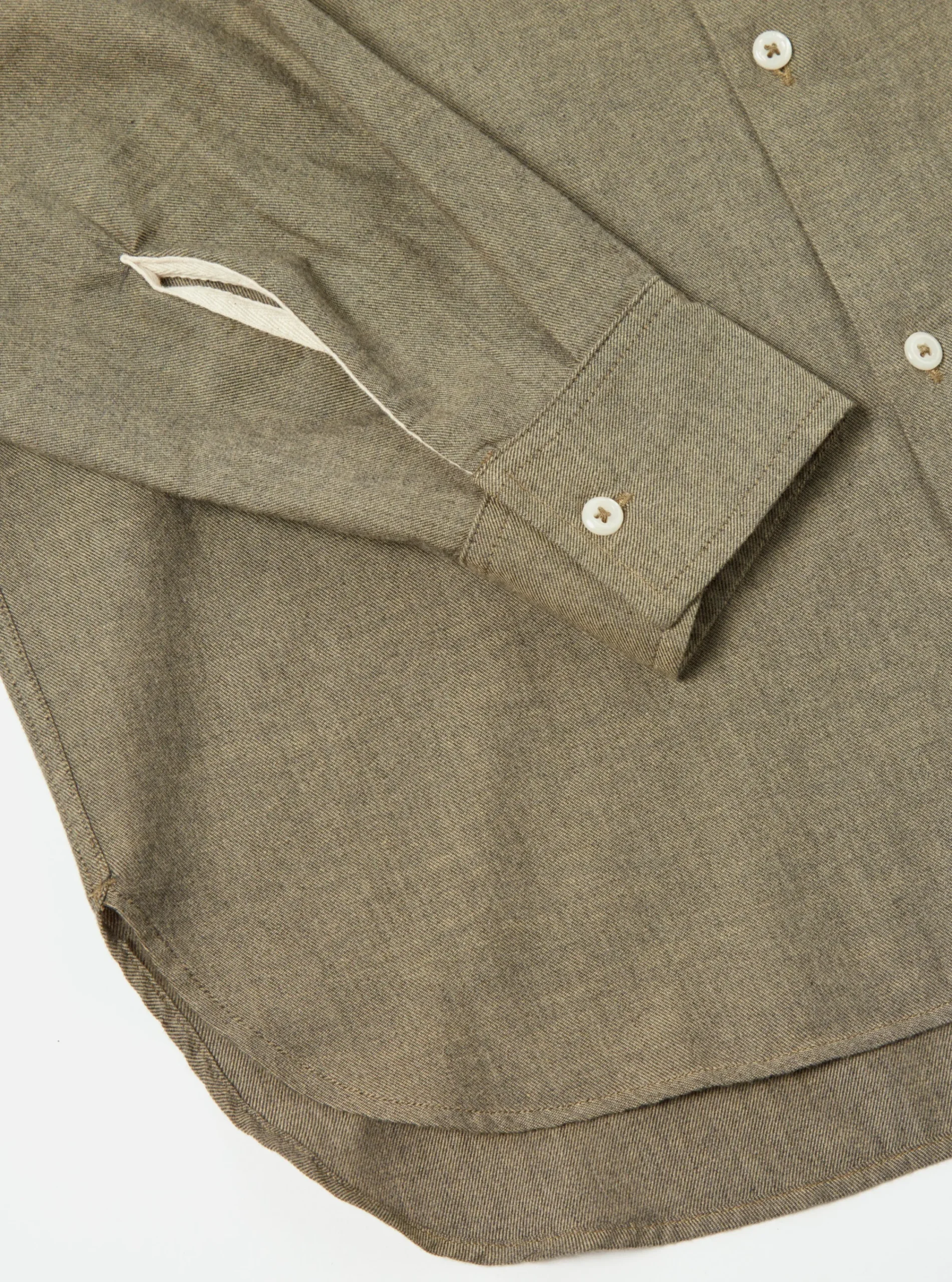 Cheap Work Shirt In Olive It Brushed Twill Men Shirts.
