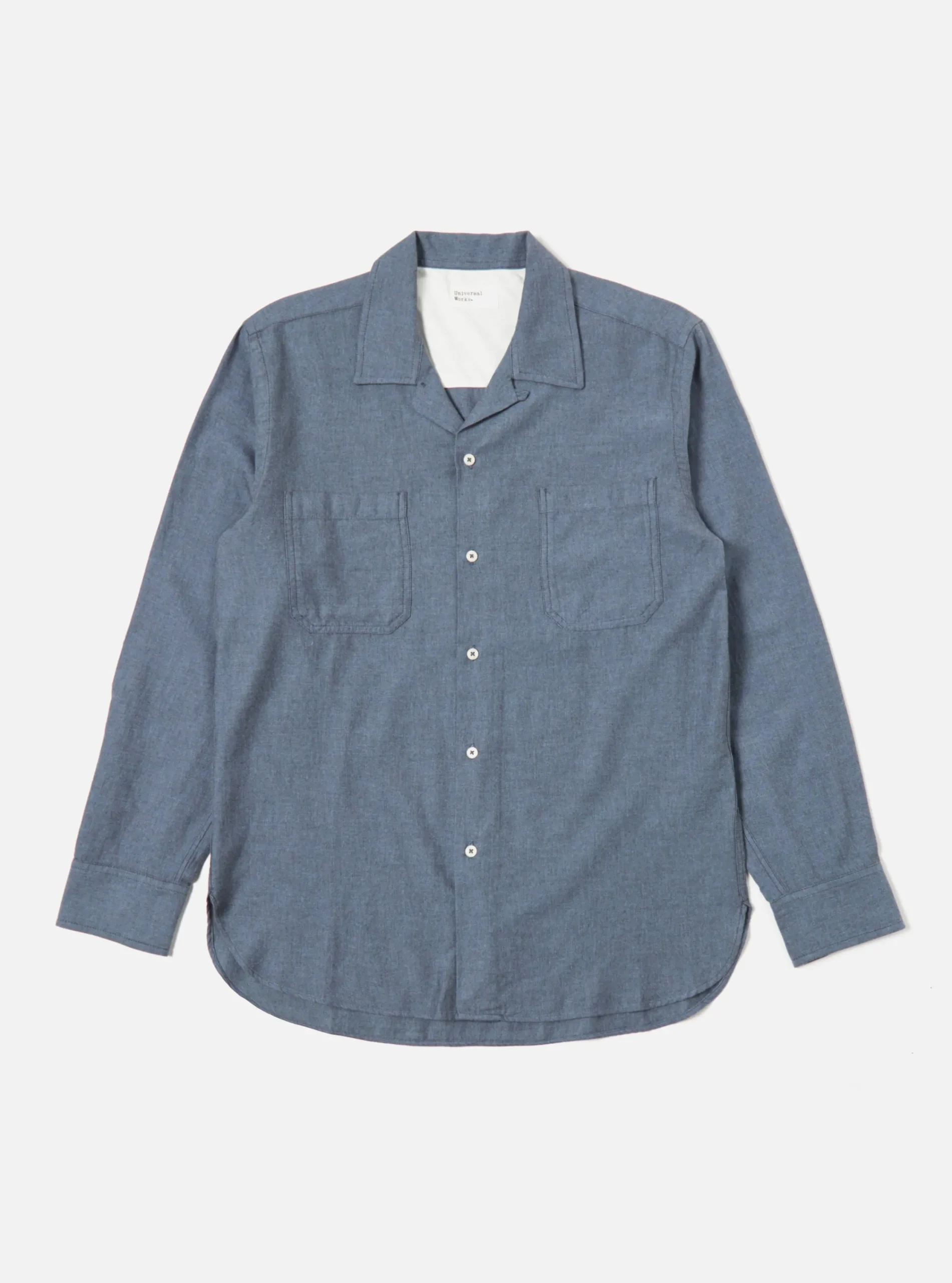 Fashion Work Shirt In Blue It Brushed Twill Men Shirts.