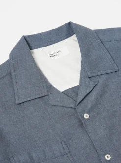 Fashion Work Shirt In Blue It Brushed Twill Men Shirts.