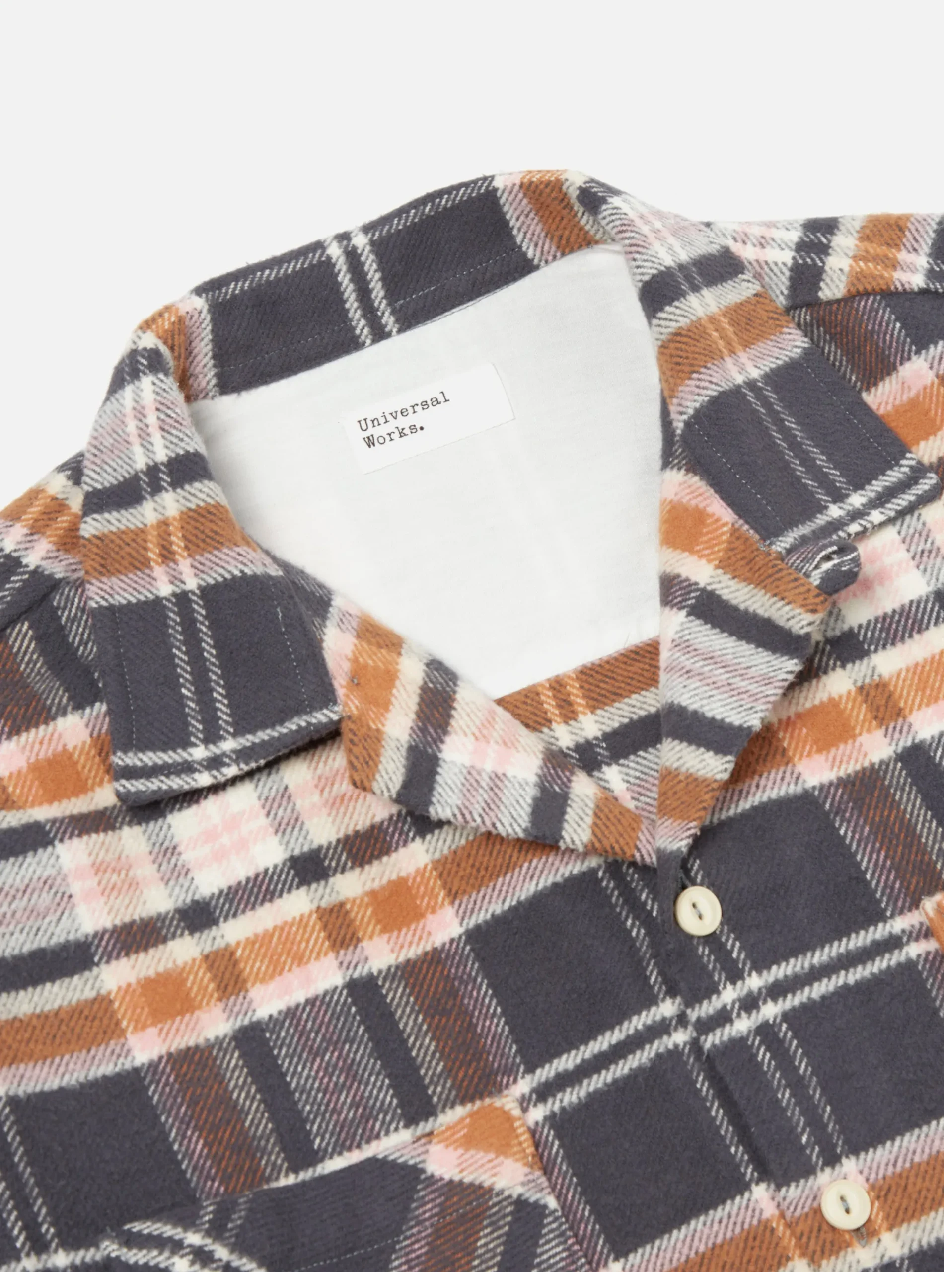 Best Sale Work Shirt In Grey Check Barrow Brush Flannel Men Overshirts.