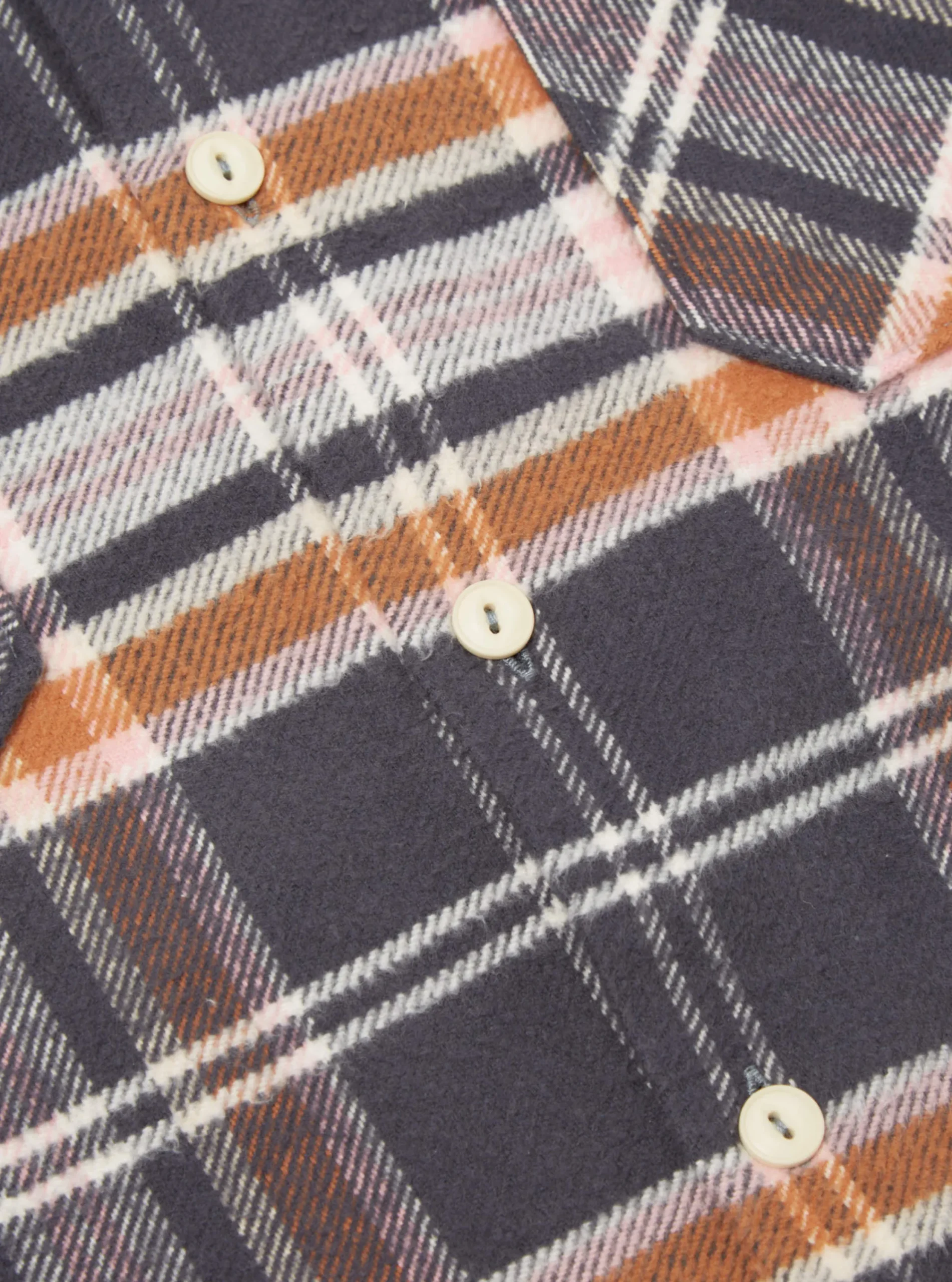 Best Sale Work Shirt In Grey Check Barrow Brush Flannel Men Overshirts.