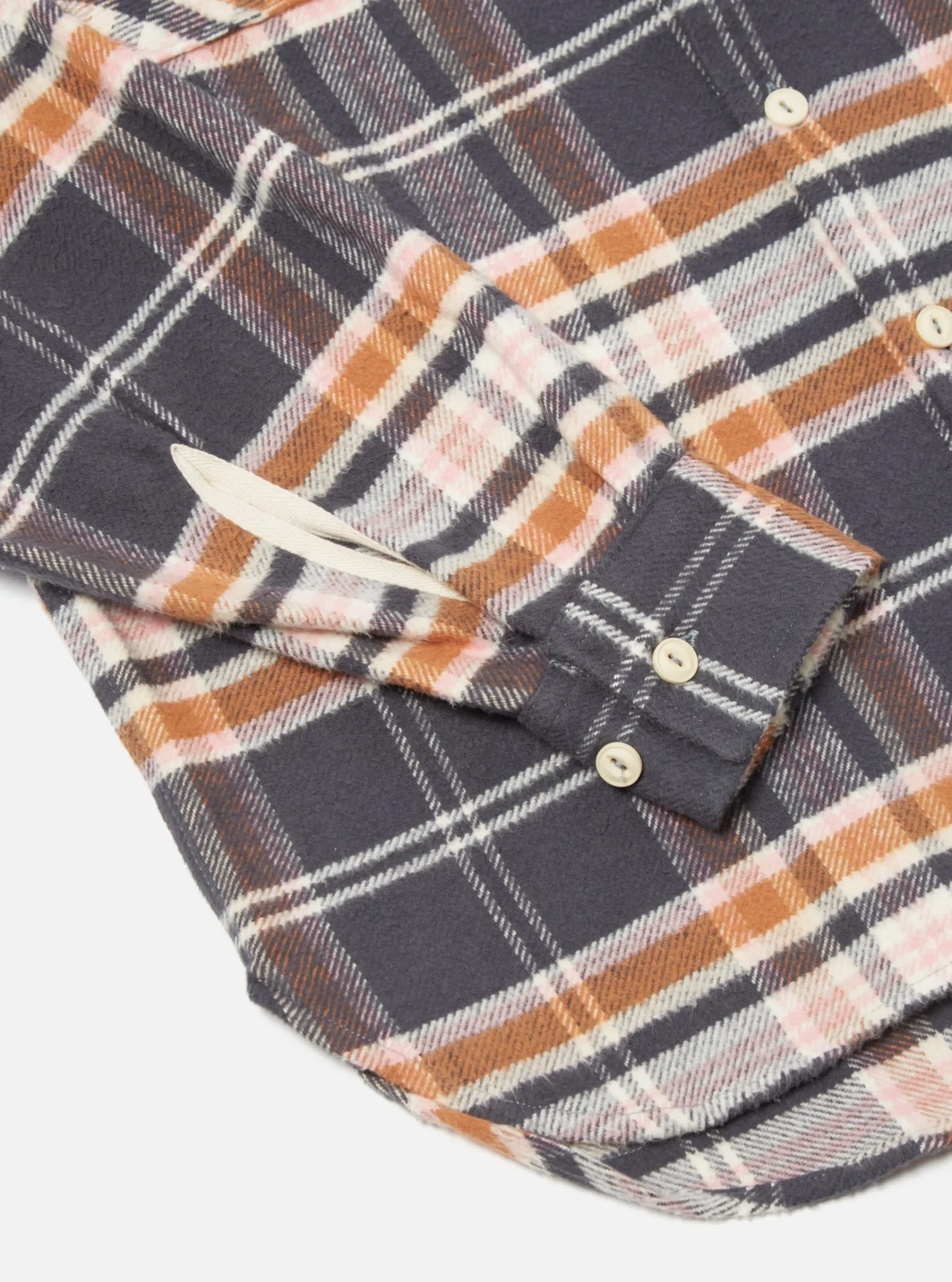 Best Sale Work Shirt In Grey Check Barrow Brush Flannel Men Overshirts.