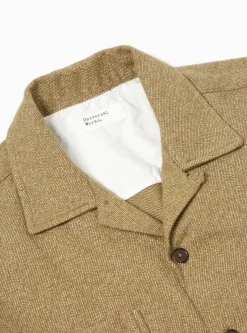 Cheap Work Shirt In Olive Soft Flannel Cotton Men Overshirts.