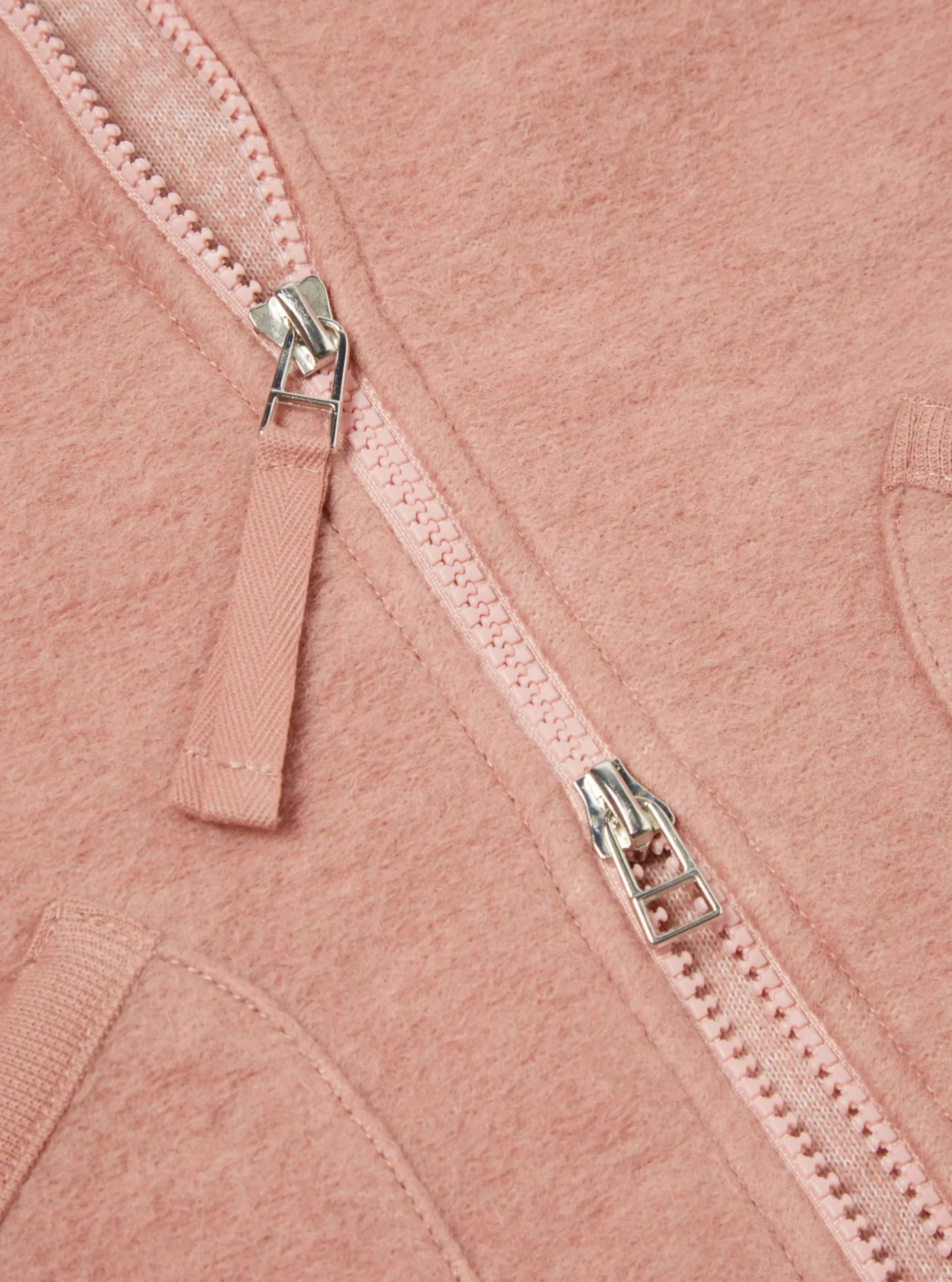 Online Zip Bomber In Pink Wool Fleece Men Fleece.