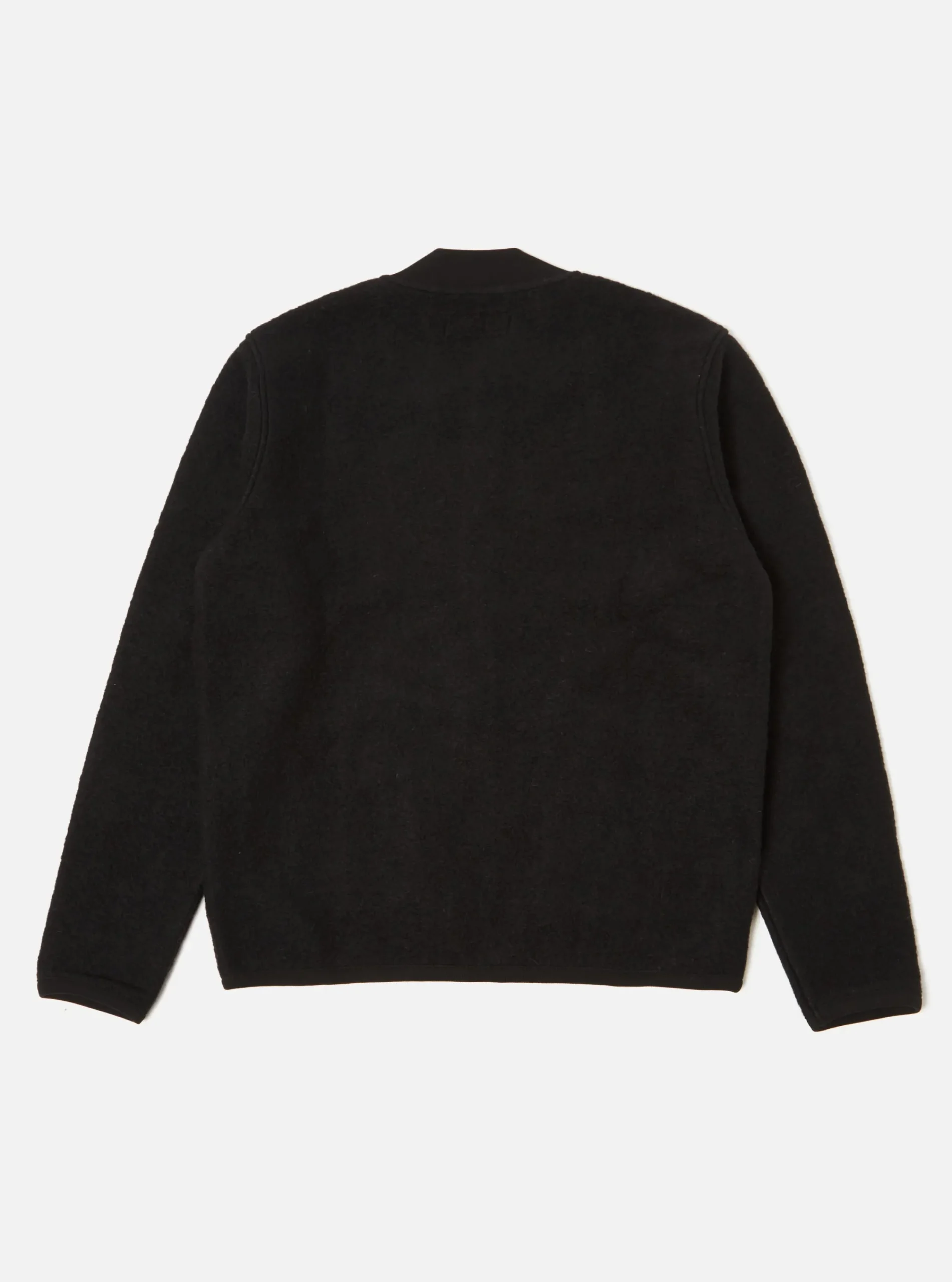 Flash Sale Zip Bomber In Black Wool Fleece Men Fleece.