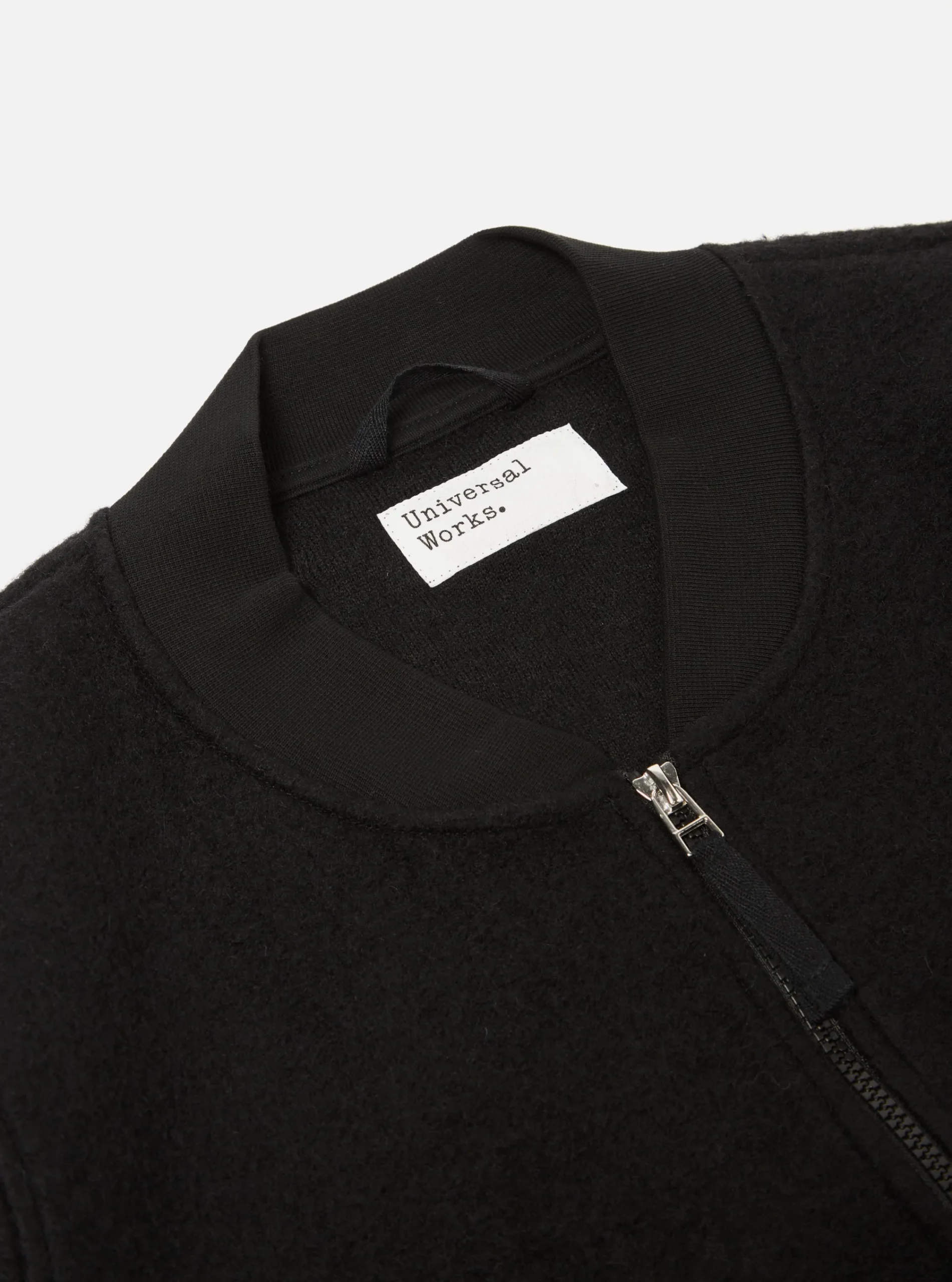 Flash Sale Zip Bomber In Black Wool Fleece Men Fleece.