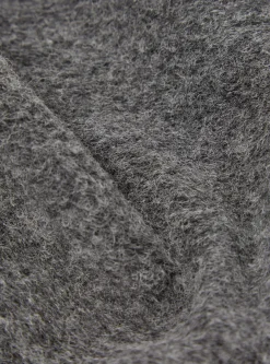 Cheap Zip Bomber In Grey Marl Wool Fleece Men Fleece.