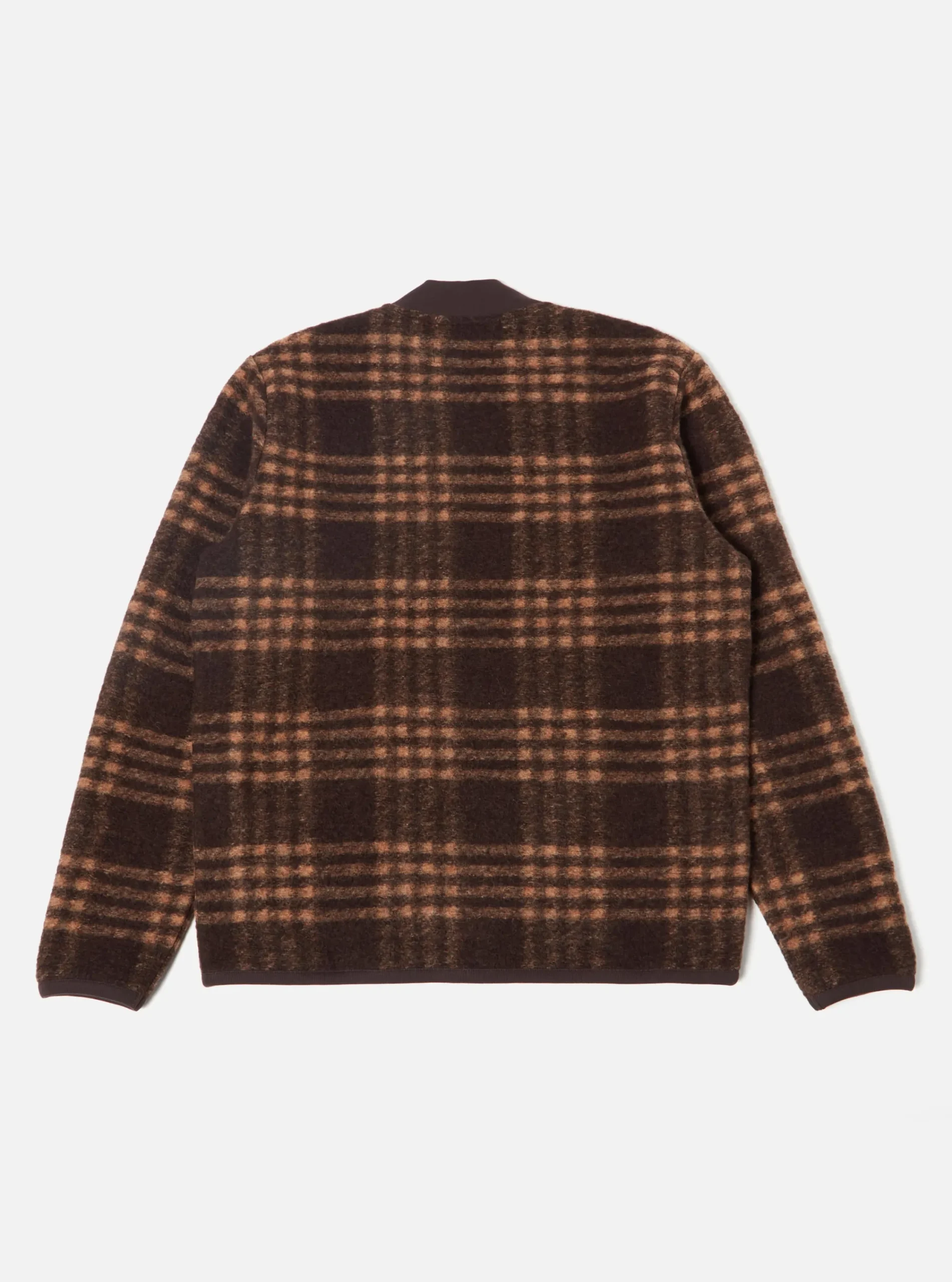 Sale Zip Bomber In Brown Check Duke Fleece Men Fleece.