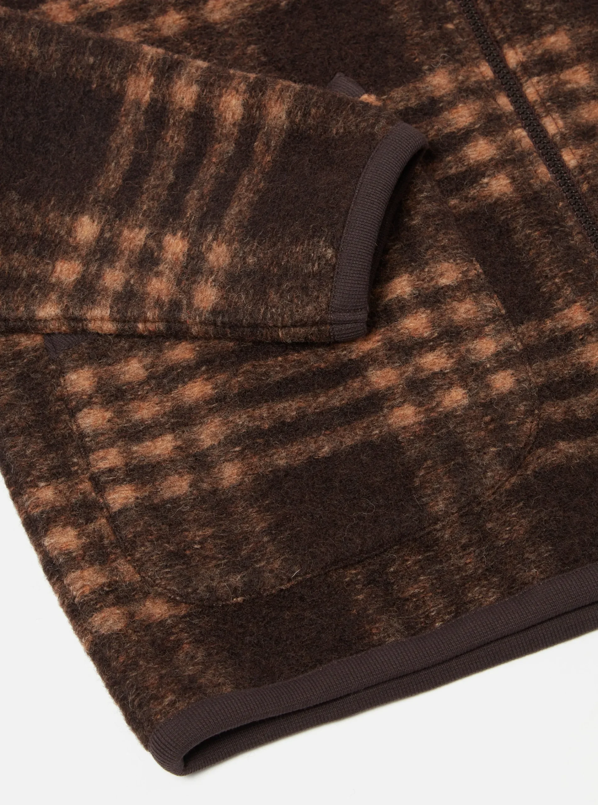 Sale Zip Bomber In Brown Check Duke Fleece Men Fleece.