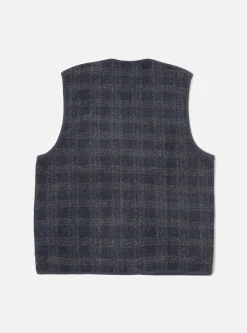 Clearance Zip Gilet In Navy Swarm Fleece Men Fleece.