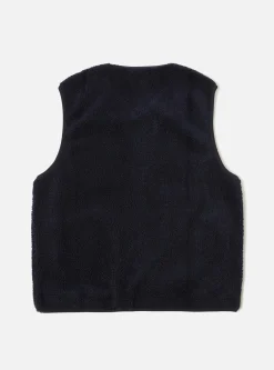 Best Sale Zip Gilet In Navy Mountain Fleece Men Fleece.
