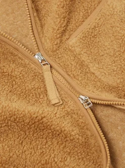 Outlet Zip Gilet In Sand Mountain Fleece Men Fleece.