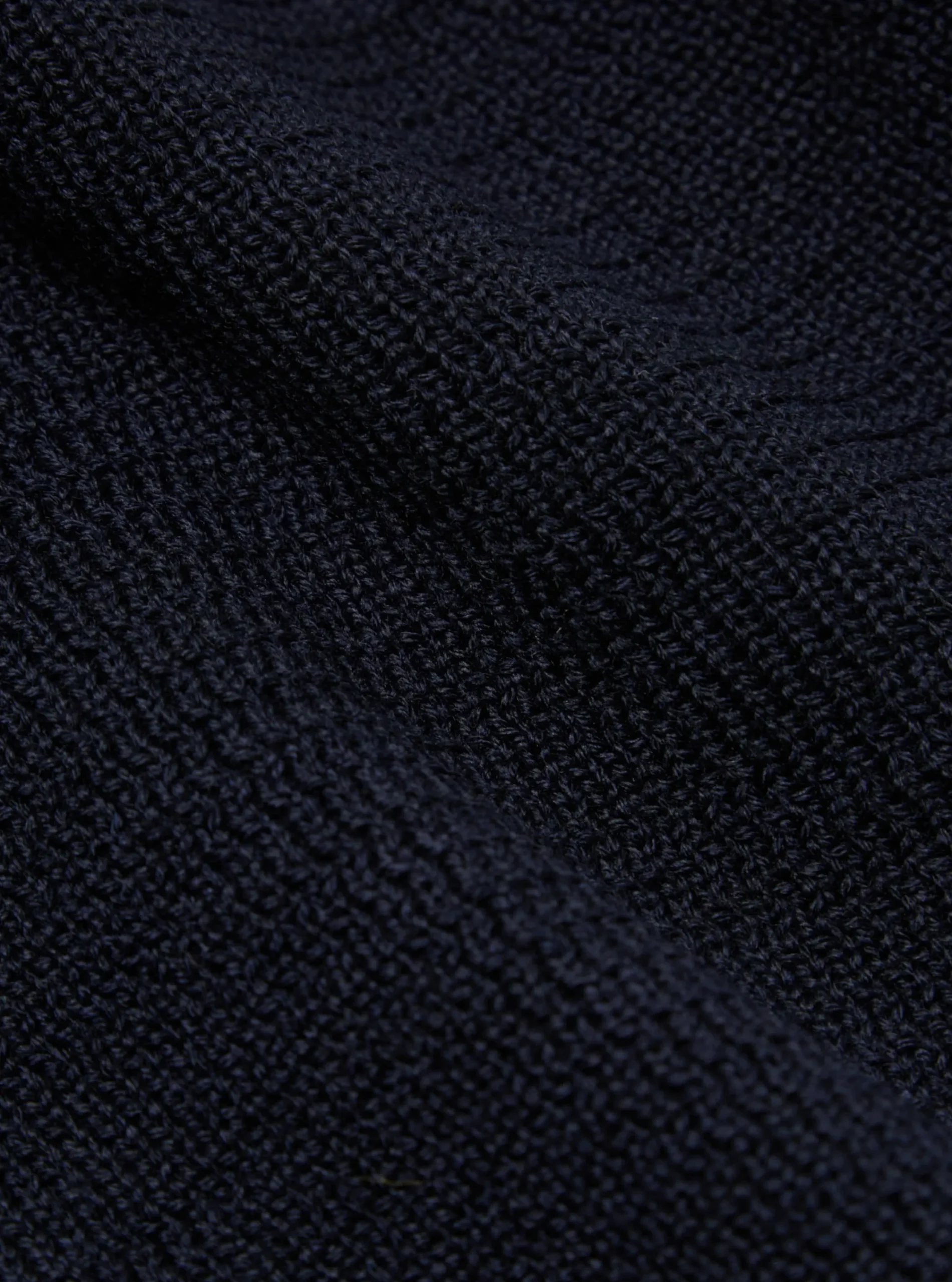 Cheap Zip Knitwork Gilet In Navy Merino Knit Men Knitwear.