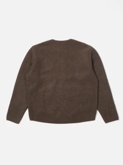 Outlet Zip Liner Jacket In Brown Wool Fleece Men Fleece.