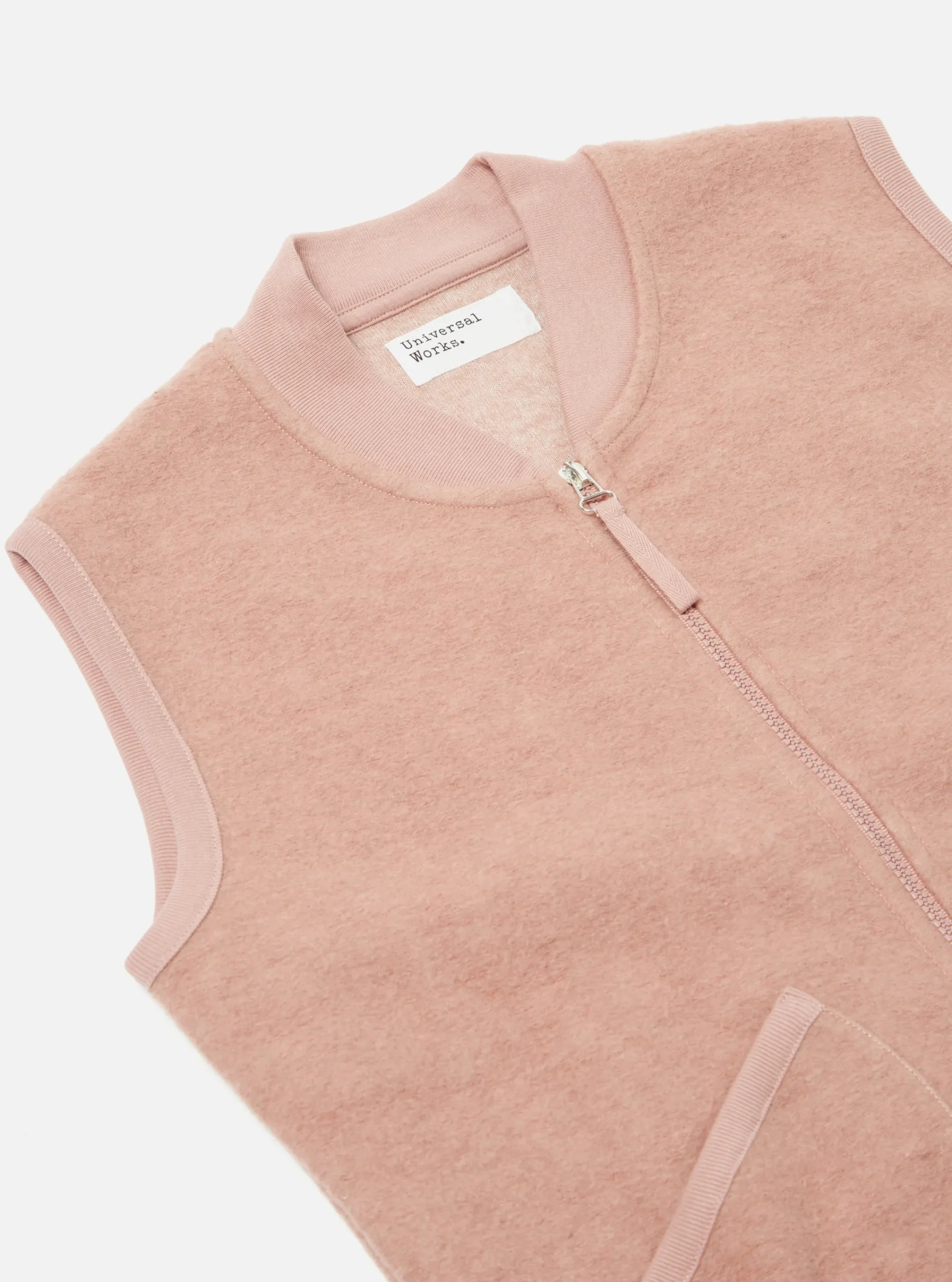 Discount Zip Waistcoat In Pink Wool Fleece Men Fleece.