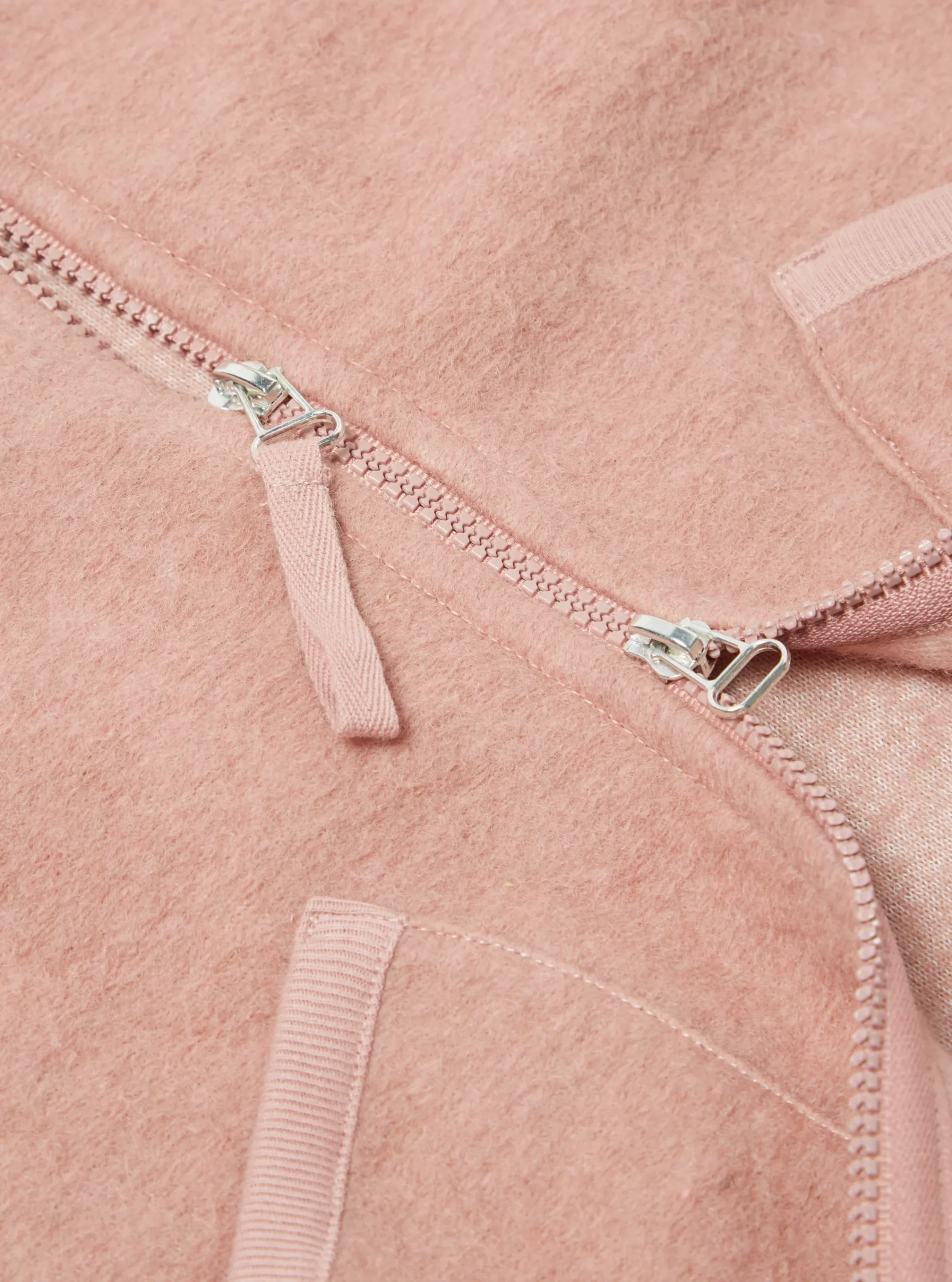Discount Zip Waistcoat In Pink Wool Fleece Men Fleece.