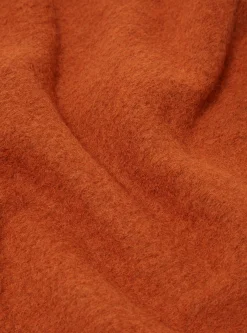 Hot Zip Waistcoat In Orange Wool Fleece Men Fleece.