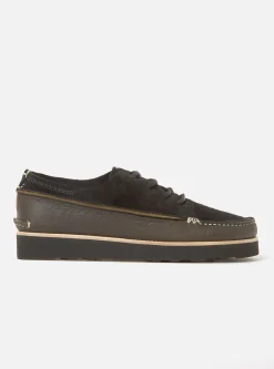 New Yogi X Finn In Black/Khaki Suede/Tumbled Leather Men Footwear.