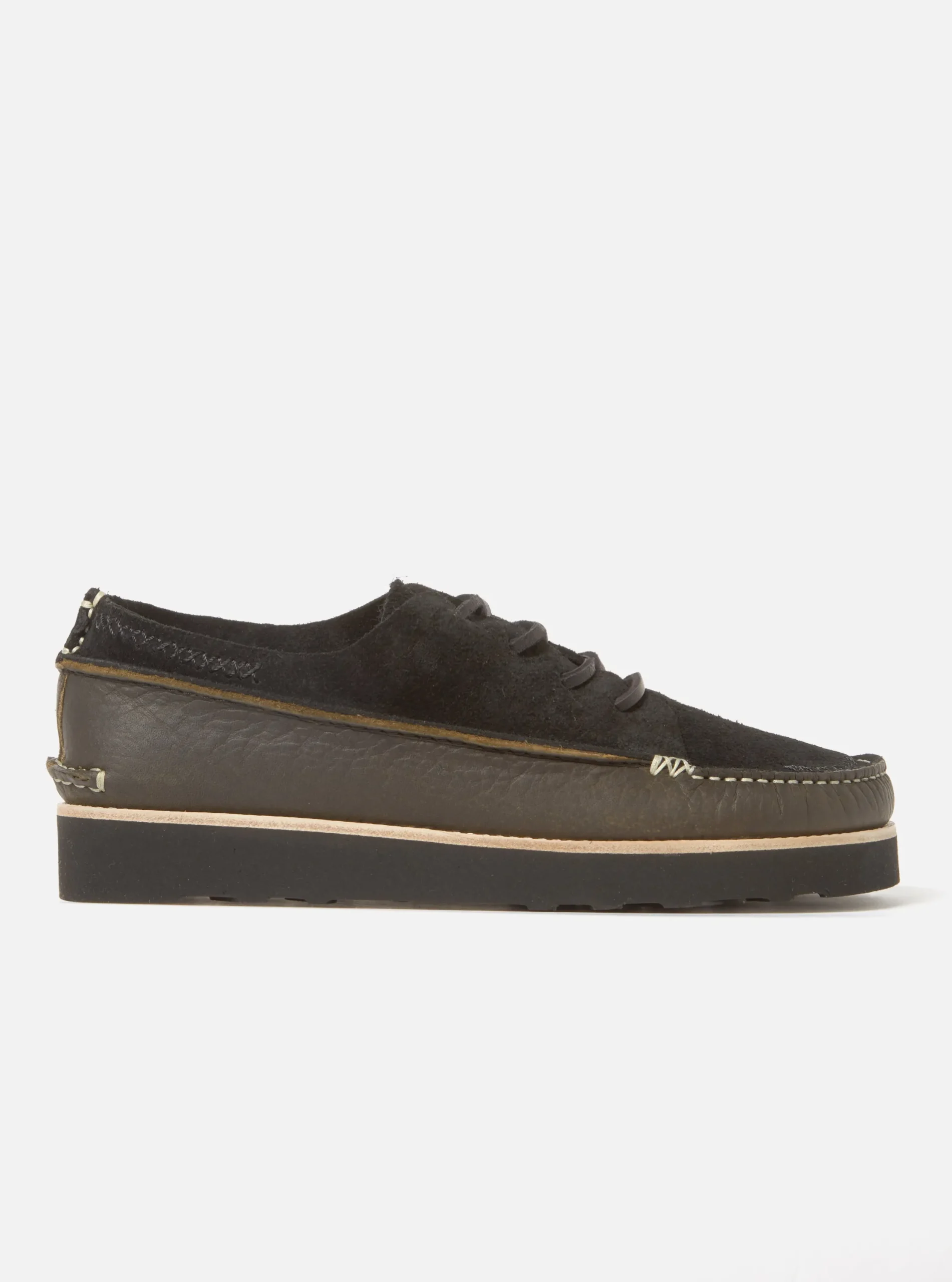 New Yogi X Finn In Black/Khaki Suede/Tumbled Leather Men Footwear.