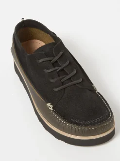 New Yogi X Finn In Black/Khaki Suede/Tumbled Leather Men Footwear.